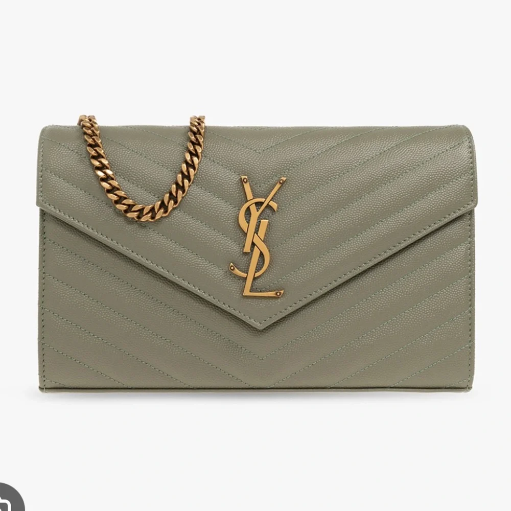 Ysl green wallet on chain cassandre - Picture 4 of 8